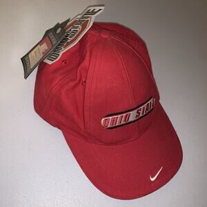 Vintage Ohio State University Buckeyes OSU Nike Team Strapback Hat Cap NWT